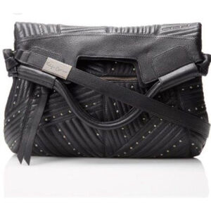 Foley + Corinna Mid City Large Leather Foldover Shoulder Bag & Tote Black